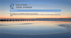 Desktop Screenshot of halcyontidalpower.com