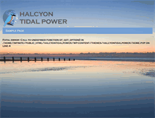 Tablet Screenshot of halcyontidalpower.com